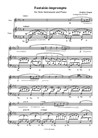 Middle Part from Fantasia-Impromptu for solo instrument in treble clef and piano
